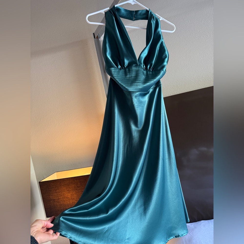 Chic Backless Dark Green Dress